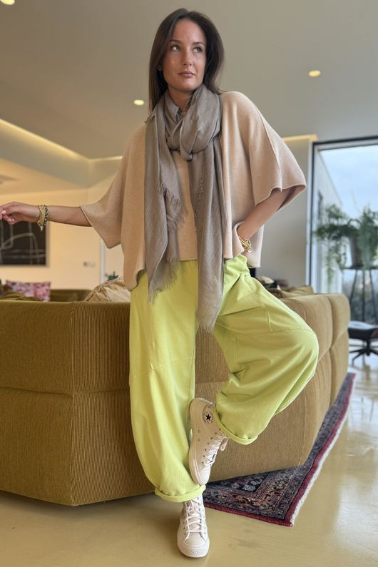 Lagen Classic Barrel Pant Lime ~